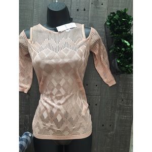 White House Black Market knitted crochet top